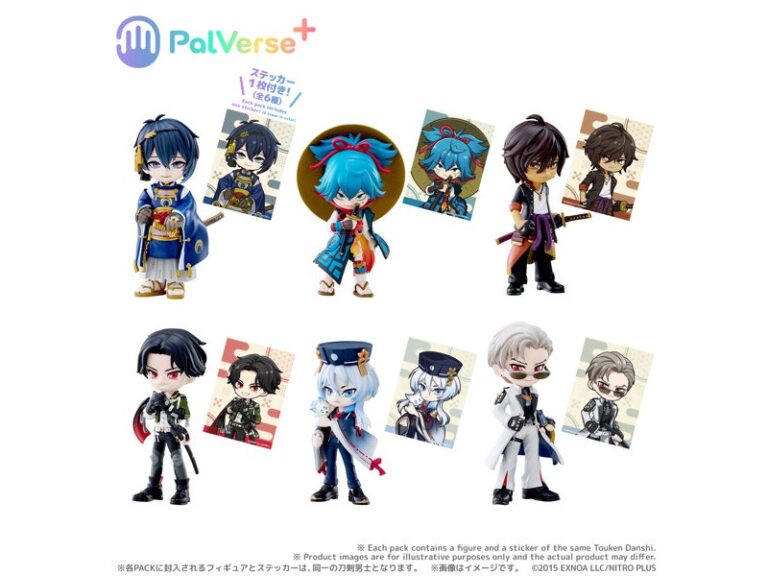 《刀劍亂舞 ONLINE》粉絲必收！PalVerse+ 系列盒玩第一彈登場，三日月宗近等六位刀劍男士化身可愛公仔