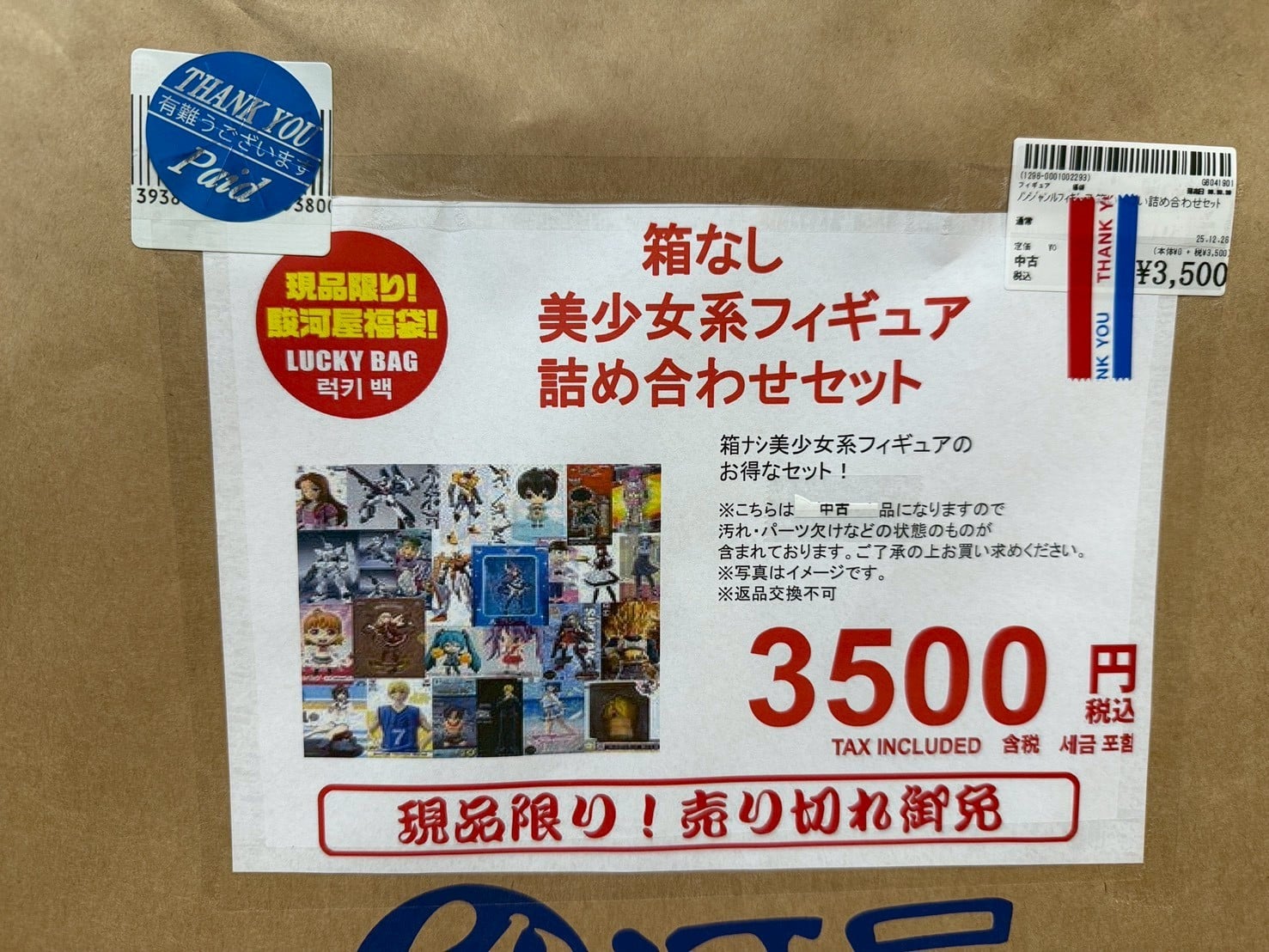 駿河屋「無盒美少女模型福袋」開箱實測：台幣 800 元有找能抽到什麼？