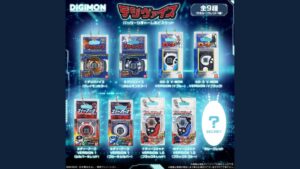 Bandai《數碼寶貝》對打機包裝吊飾 附點陣圖案餅乾