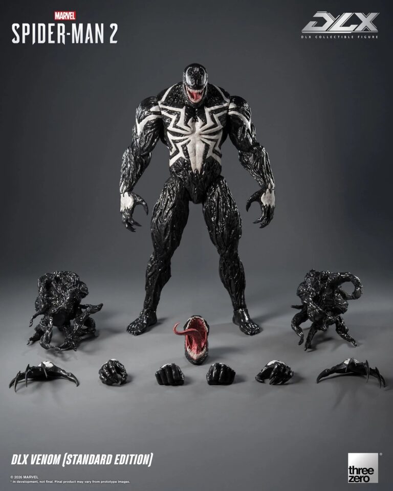 threezero 發表《Marvel’s Spider-Man 2》DLX 猛毒合金人偶預計 2027 年發售，全高 29 公分具備 33 處關節