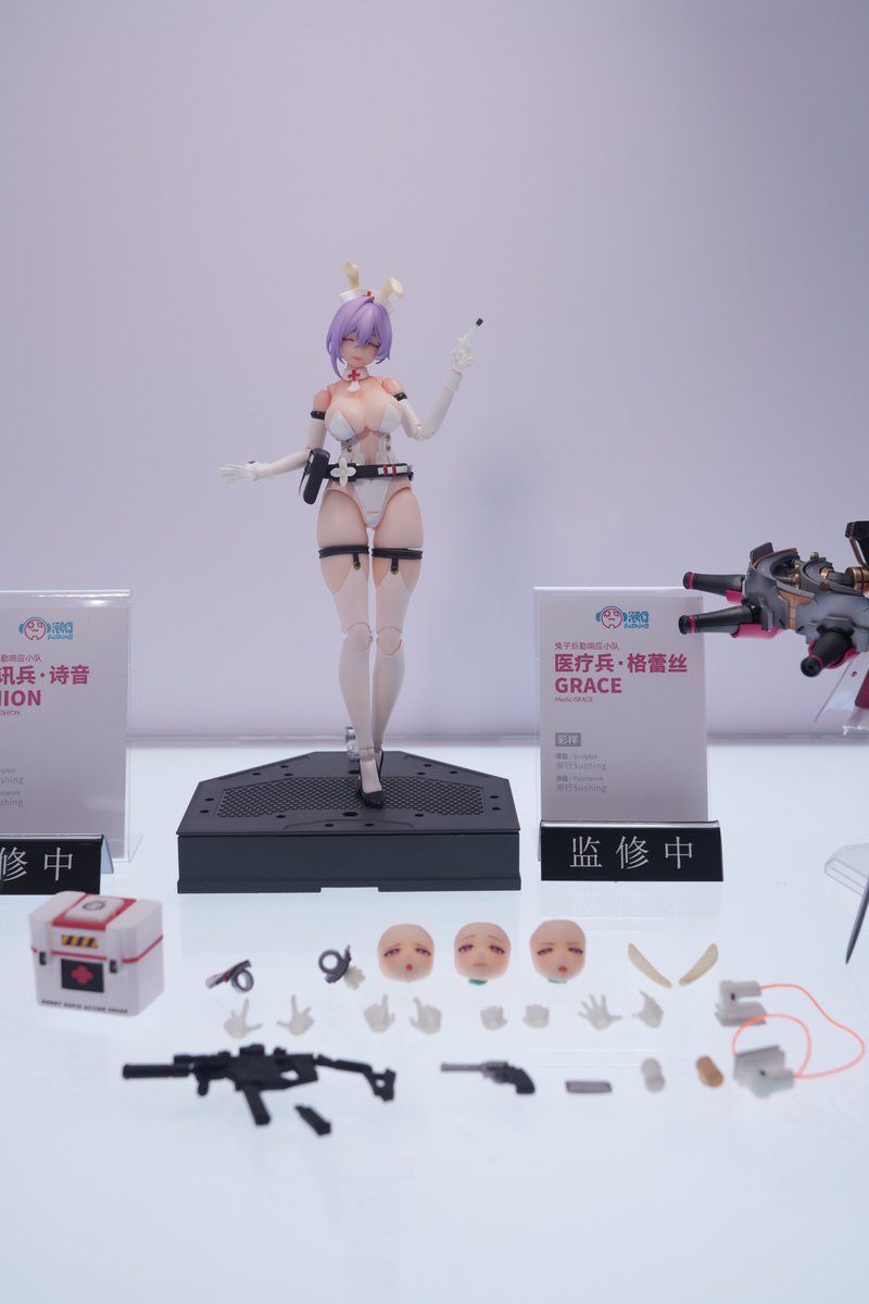 Sushing 參展上海 Wonfes 公開《棕色塵埃 2》羅安兔女郎與《少女前線 2》等多款 1/12 可動原型
