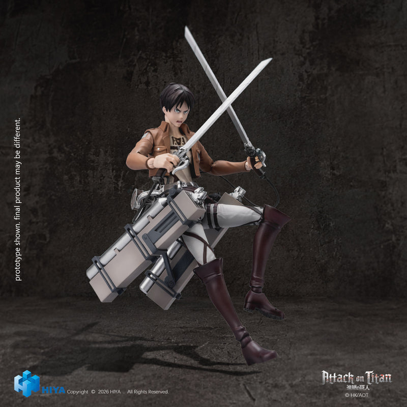 HIYA TOYS《進擊的巨人》艾連 1/12 可動人偶 2027 年冬季發售 附贈經典麵包配件